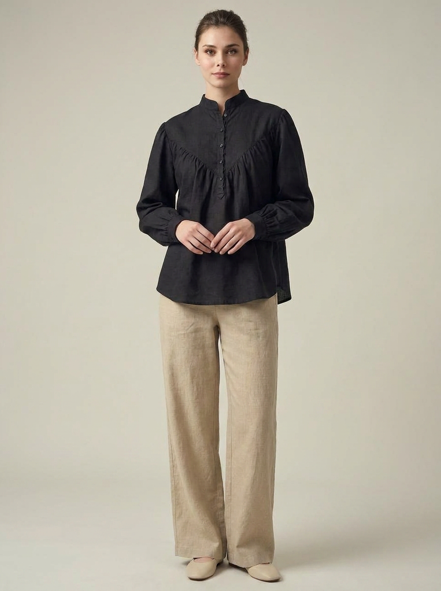 Midnight Muse Gathered Shirt