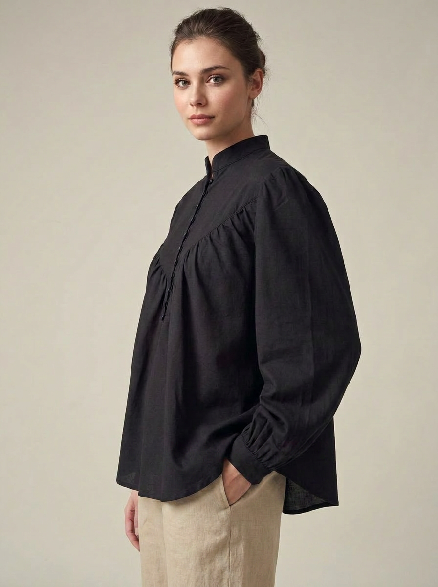 Midnight Muse Gathered Shirt