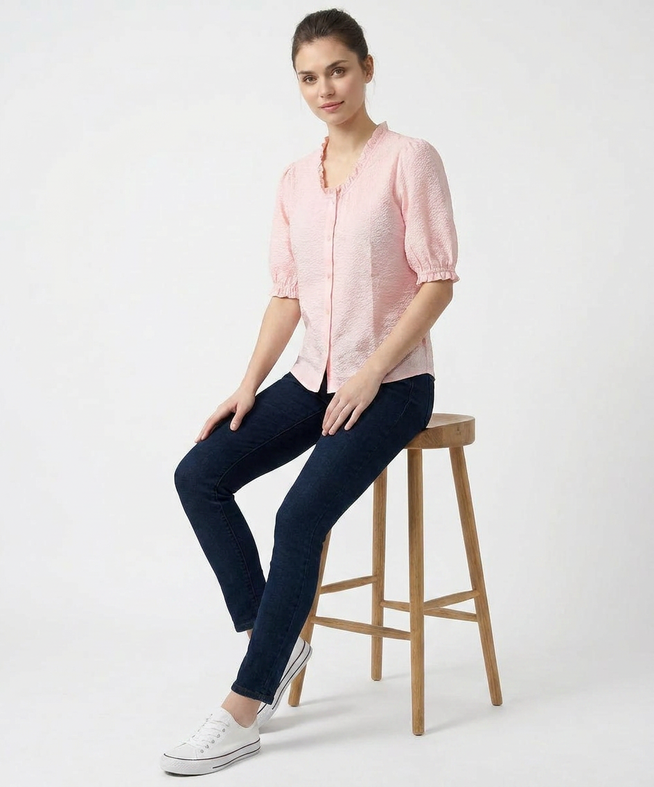 Pearl Blush Everyday Women's Shirt - The Woven Saga