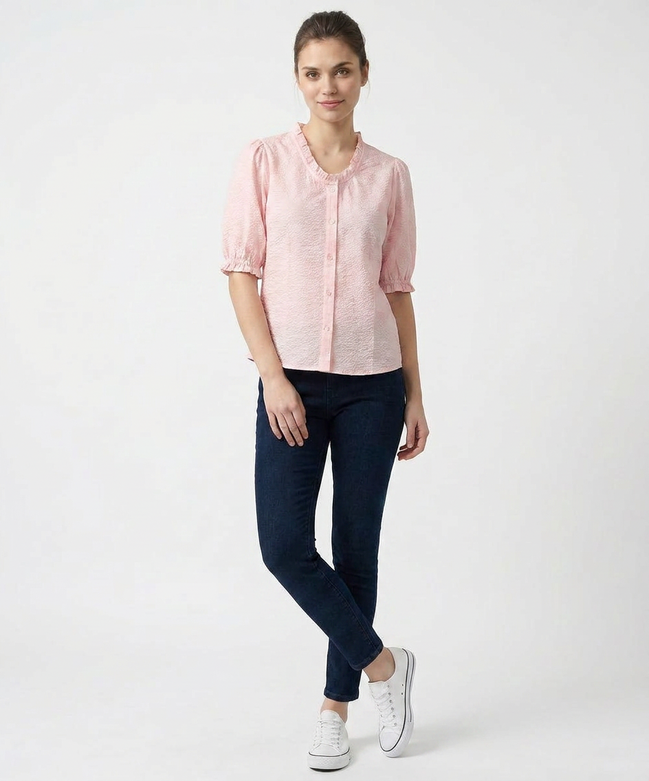 Pearl Blush Everyday Women's Shirt - The Woven Saga