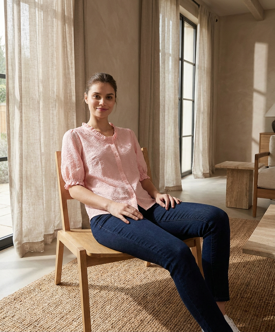 Pearl Blush Everyday Women's Shirt - The Woven Saga