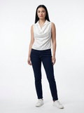 Ivory Cowl Neck Sleeveless Top