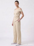 Sand Beige Cold Shoulder Coord Set