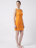 Tangerine Pearl Mini Dress