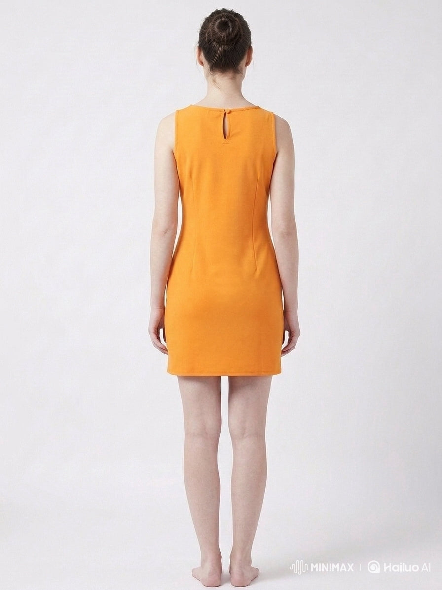 Tangerine Pearl Mini Dress