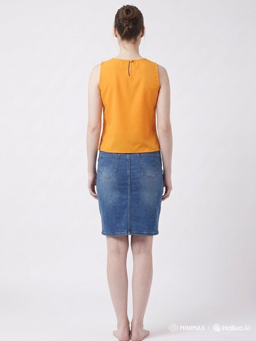 Tangerine Pearl Crop Top