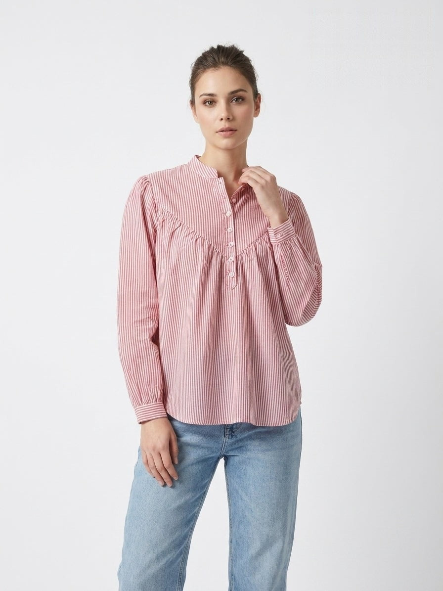 Rose Meadow Relaxed Stripe Shirt